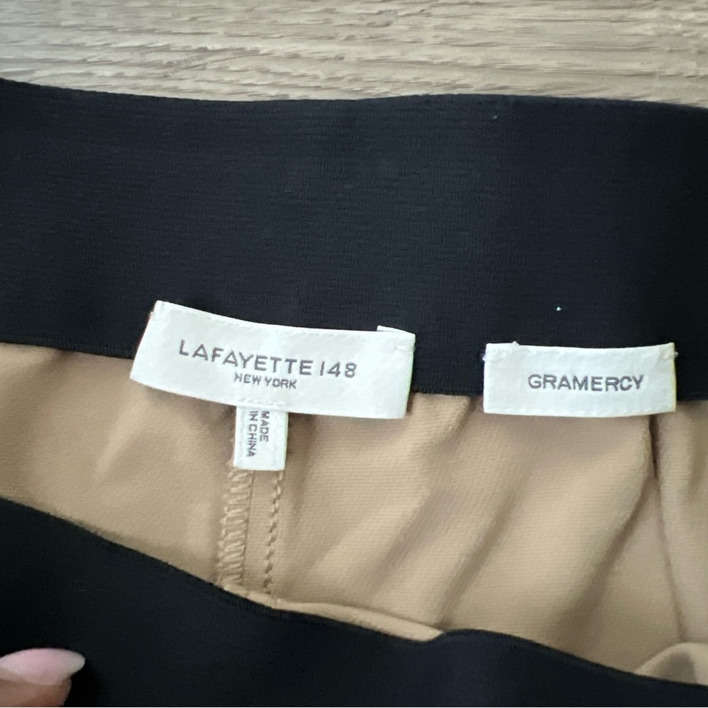 Lafayette 148 New York Gramercy Acclaimed Stretch Pant Womens 12 Tan - Picture 11 of 16
